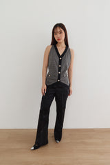 Sofia Knit Vest in Black