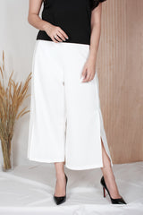 Linden Slit Cullote in White