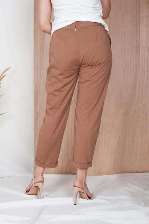 Pre-Order Sage Cropped Pants in Brown