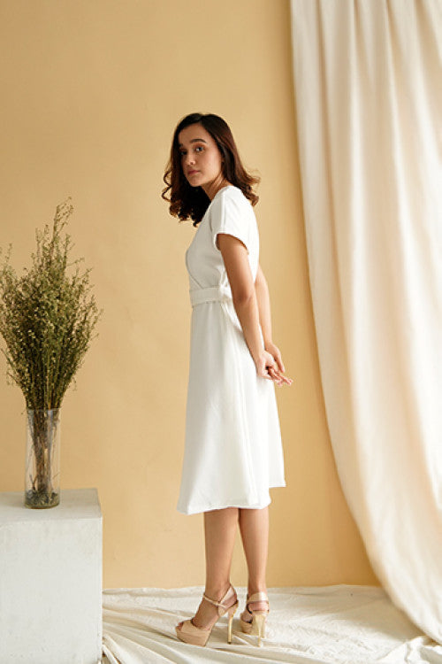 Haven Multiway Flare Dress in White