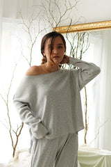 Pre- Rib Comfy Sweater in Grey