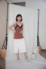 Lace Camisole in Brick Brown