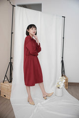 Simone Outer Dress in Maroon