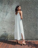 Basic Slip Dress in White (READY!)