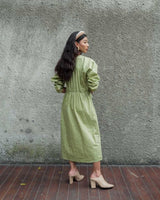 Barbara Wrap Dress in Fresh Green