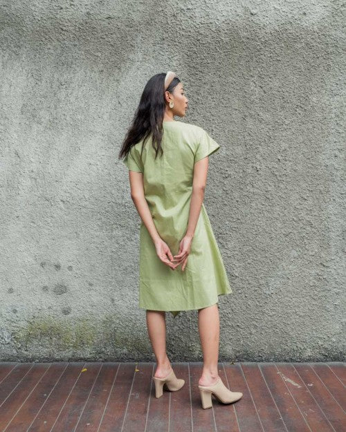 Catalina Wrap Dress in Fresh Green (READY!)