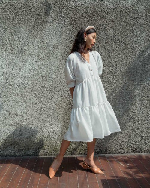 Capri Dress in White (PO 7 - 20 DAYS)
