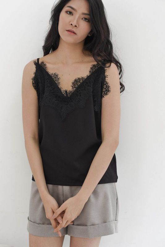 Lace Camisole in Black