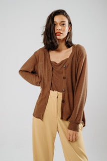 Cardigan Knit Multiway in Mocca (incl. inner)