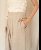 Rowan Baggy Cullote In Light Khaki