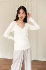 Yuvi Basic Fitted Top In White
