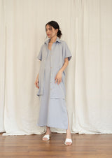 Sicily Shirt Dress In Icy Grey