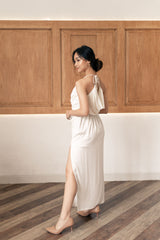 Kendall Multiway Silk Dress in Pearl White