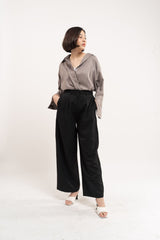 Rumi Relaxed Classic Shirt In Taupe Grey