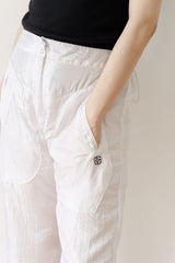 Amygo Anagram Parachute Pants in White