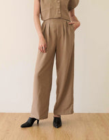 Set of Dixie Woll Vest Top & Cullote Pants in Expresso