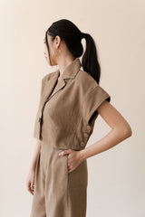 Dixie Woll Vest Top Outer In Expresso