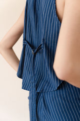 Set of Kenny Stripe Vest Top & Straight Cullote