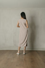 Paloma Knit Midi Dress in Nude