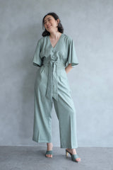 Bailey Relax Cullote Pants  In Mint Green