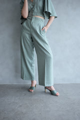 Bailey Relax Cullote Pants  In Mint Green