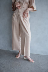 Bailey Relax Cullote Pants In Blush Nude