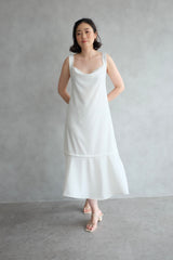 Emma Overall Dress In White
