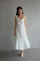 Emma Overall Dress In White