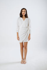 Twig Mini Dress/ Top in Pearl White
