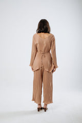 Petal Pleats Outer/ Top In Nude