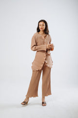 Petal Pleats Outer/ Top In Nude