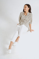Sheer Linen Shirt in Gray