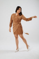 Twig Mini Dress/ Top in Sephia Brown