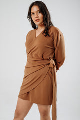 Twig Mini Dress/ Top in Sephia Brown