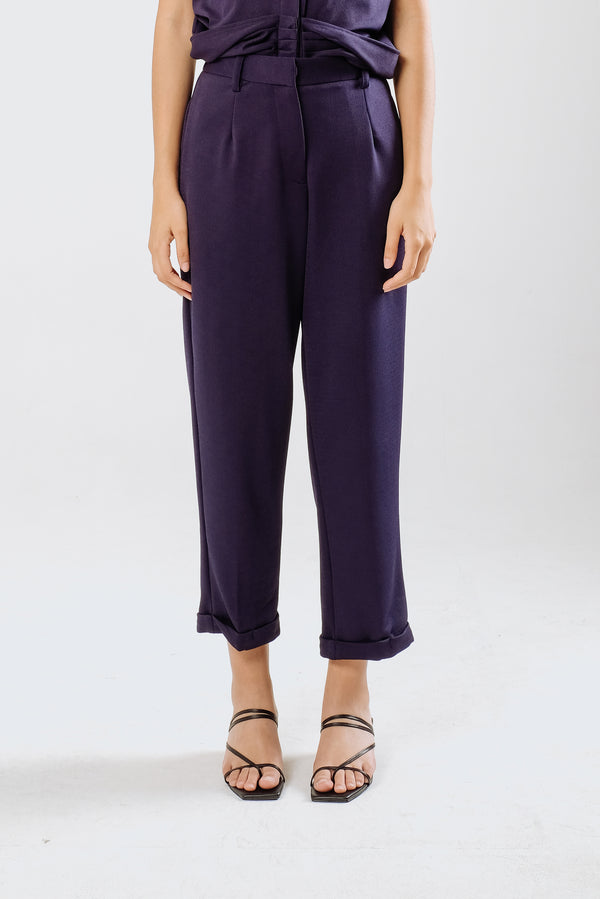 Palmer Highwaist Pants in Midnight Blue