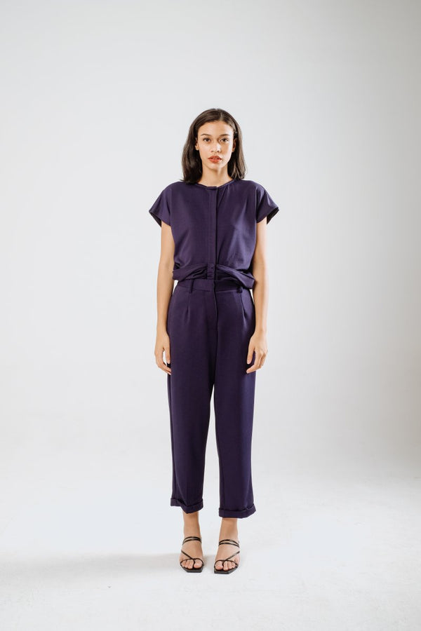 Palmer Highwaist Pants in Midnight Blue