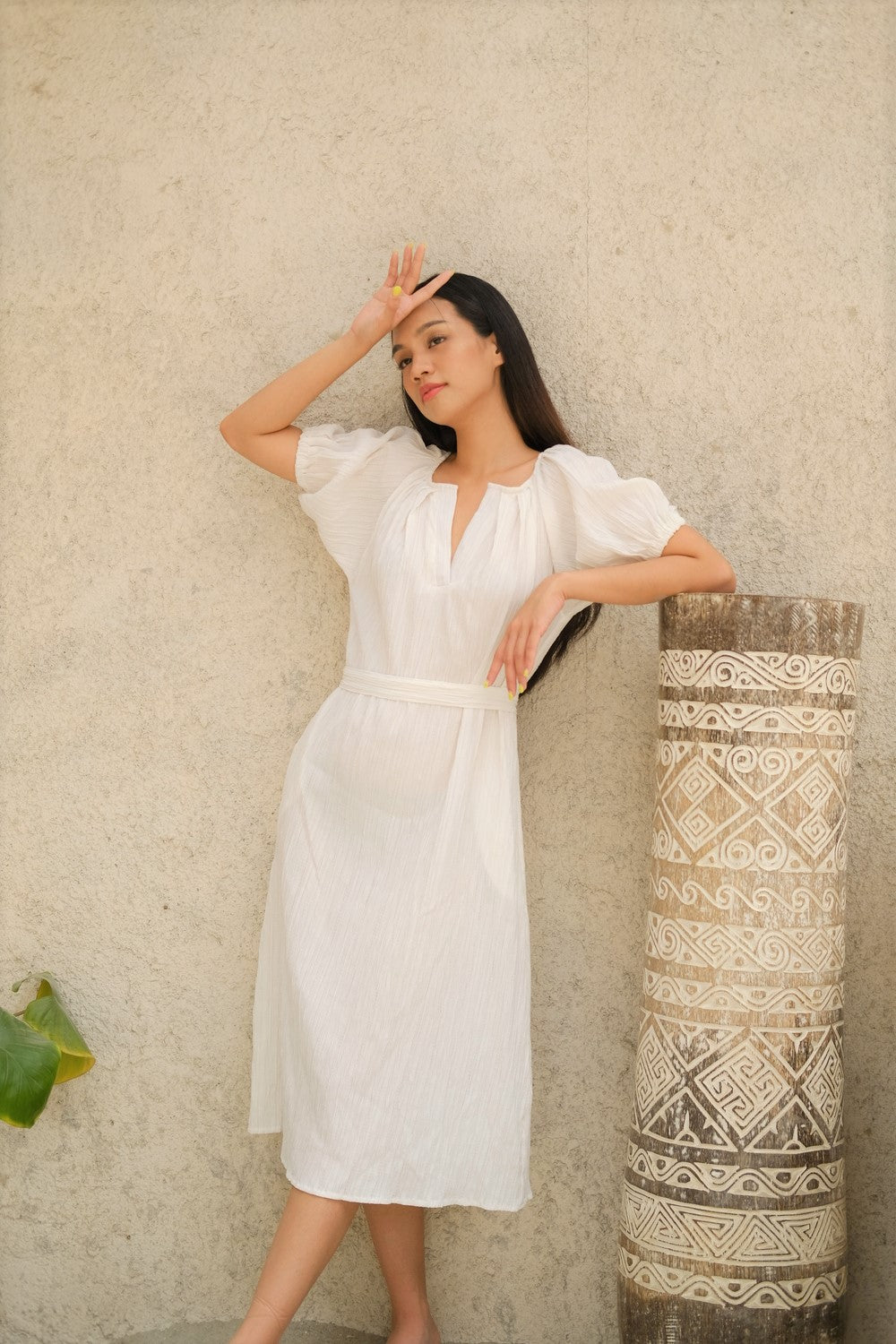 Talia Summer Dress in White – AMYGO