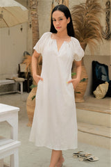 Talia Summer Dress in White