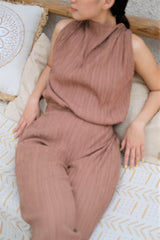 Set Yarra Top & Yarra Relax Cullote in Clay Brown