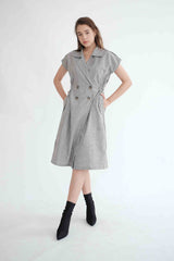 Trench Outer Dress in Grey