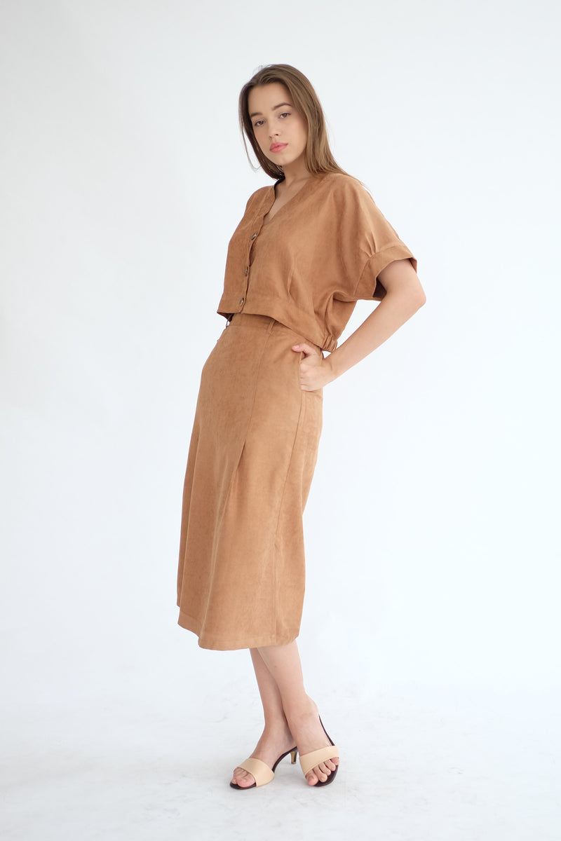 East Skirt Cullote in Caramel