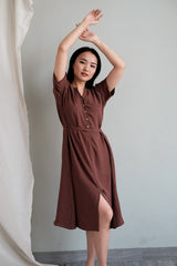 Diora Comfy Dress in Mocca Brown