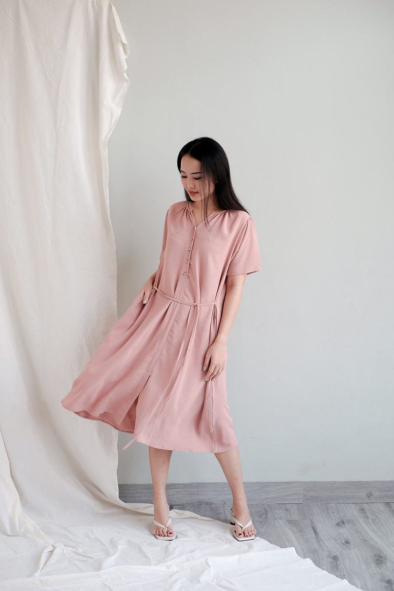Diora Comfy Dress in Peony Pink