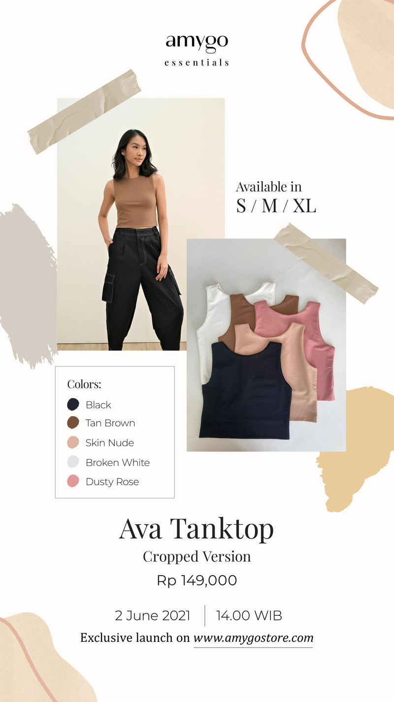 Ava Tanktop (Cropped Version) in Black