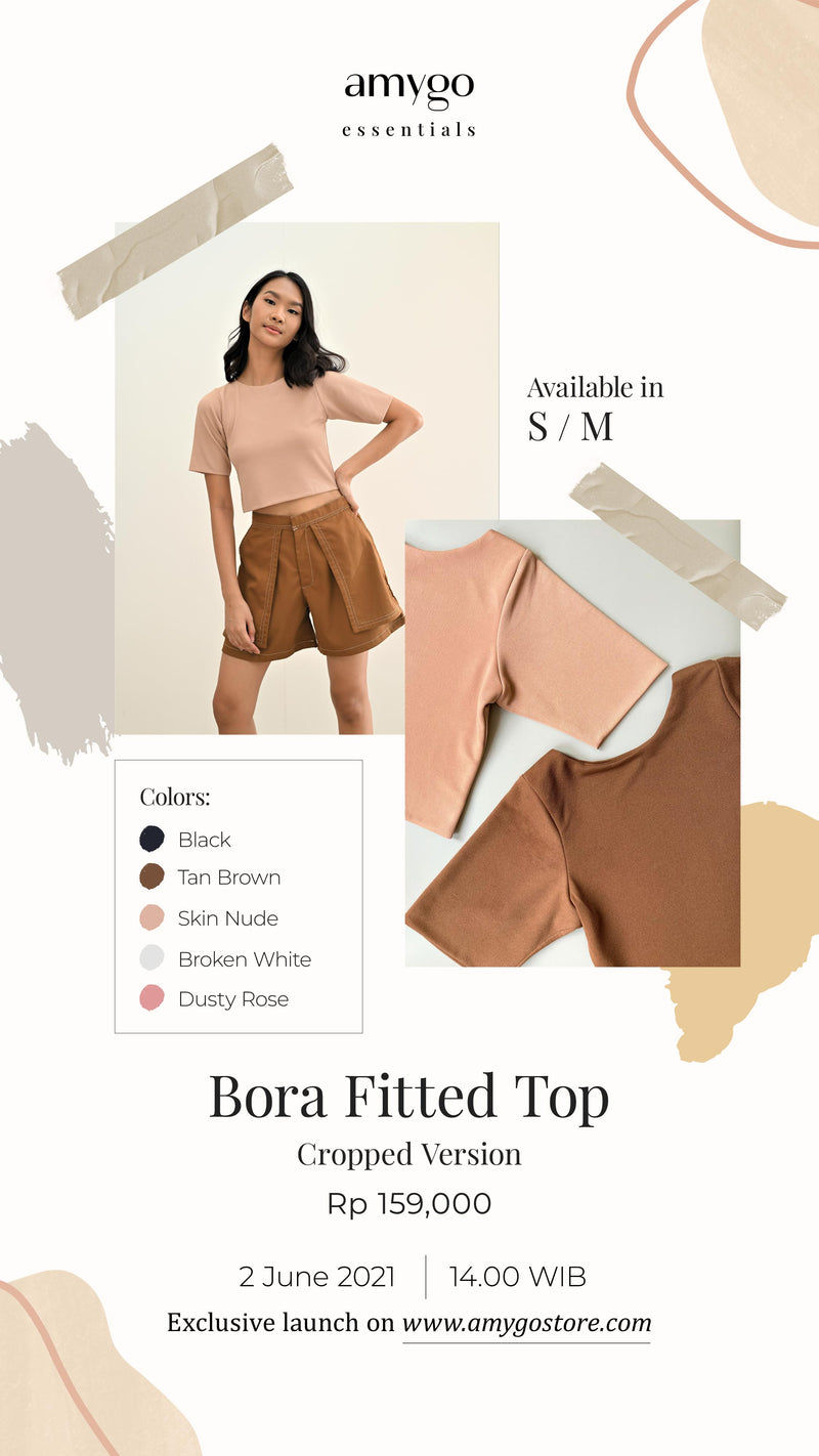 Bora Fitted Top (Cropped Version) in Broken White