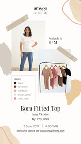 Bora Fitted Top (Long Version) in Nude