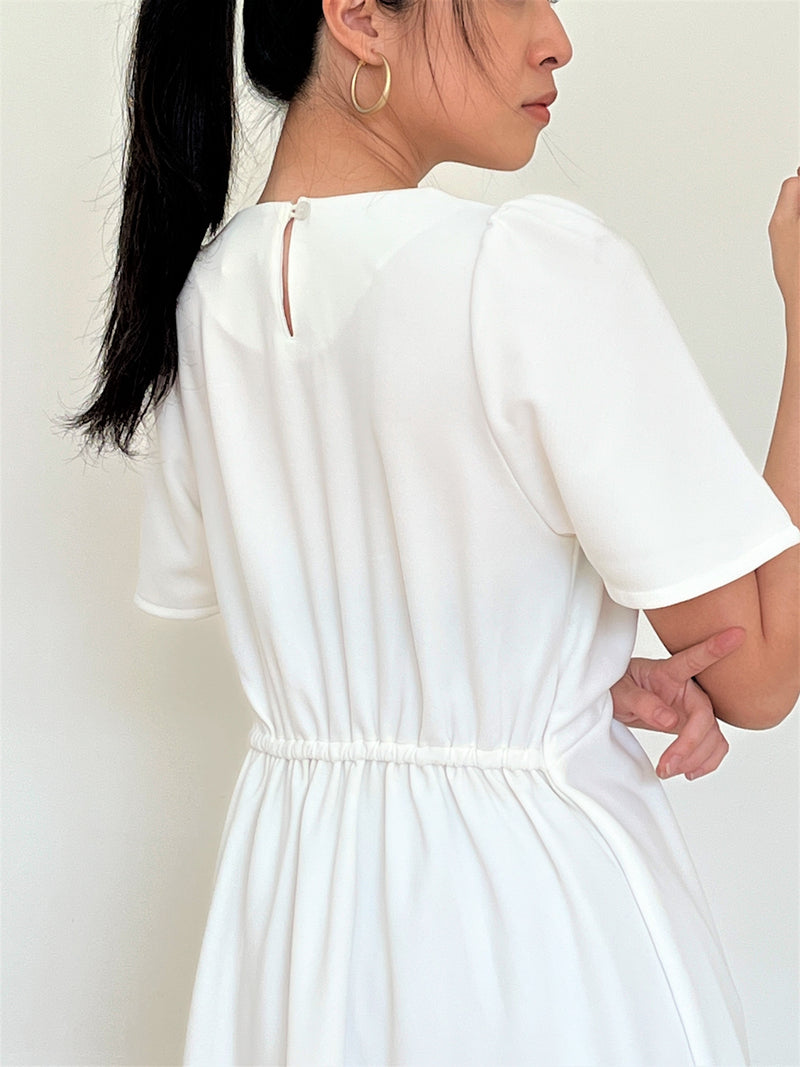 Sabina Midi Dress in White