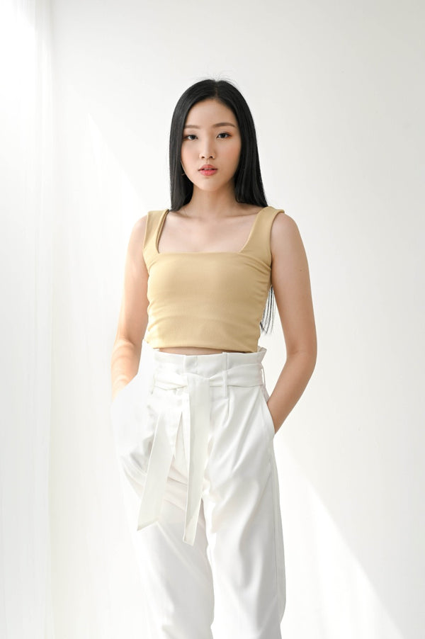 Noir Inner Tank (Cropped Version) in Pale Yellow