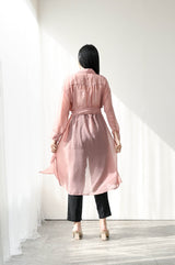 Sheer Outer in Dusty Rose