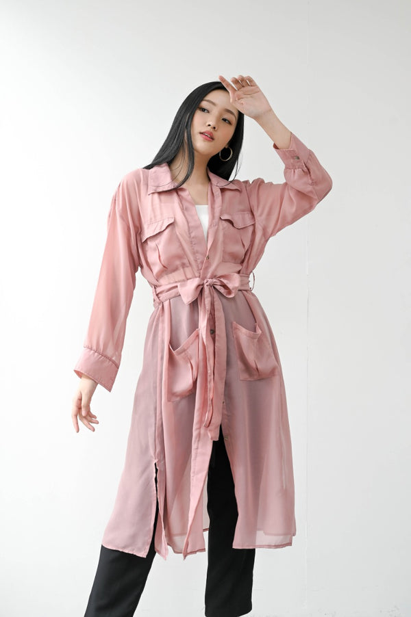 Sheer Outer in Dusty Rose